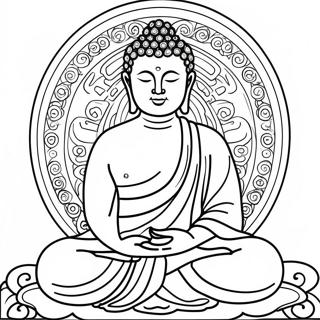 Meditating Buddha Coloring Page 19509-18258