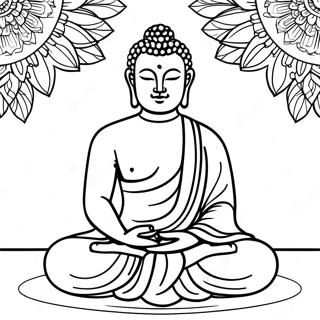 Meditating Buddha Coloring Page 19509-18259