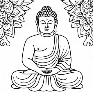 Meditating Buddha Coloring Page 19509-18260