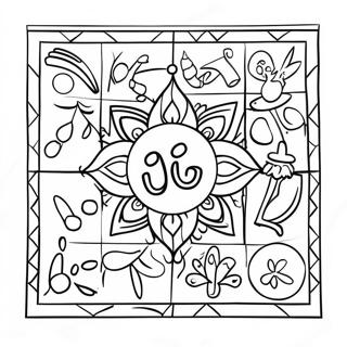 Loteria Game Board Coloring Page 19528-18271