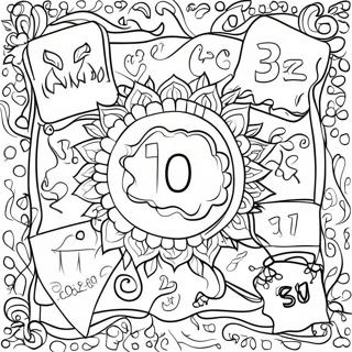 Loteria Game Board Coloring Page 19528-18272