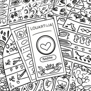 Colorful Loteria Cards Coloring Page 19529-18276