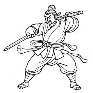 Mitsuri Kanroji In Battle Pose Coloring Page 1952-1605