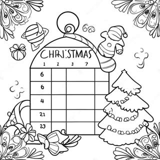 Christmas Countdown Calendar Coloring Page 19538-18280