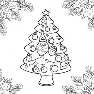 Festive Christmas Tree Countdown Coloring Page 19539-18282