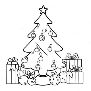 Festive Christmas Tree Countdown Coloring Page 19539-18283