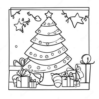 Festive Christmas Tree Countdown Coloring Page 19539-18284