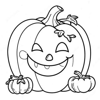 Smiling Jack O Lantern Coloring Page 19549-18292