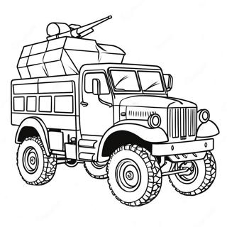 Army Truck Coloring Pages