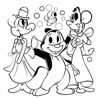 Colorful Disney Characters Coloring Page 19569-18307