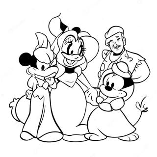 Colorful Disney Characters Coloring Page 19569-18308