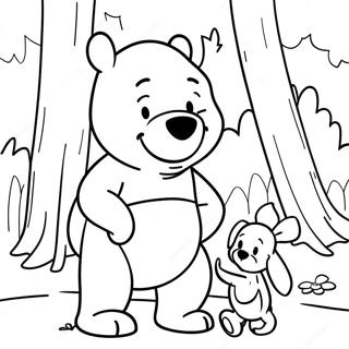 Adventurous Winnie The Pooh In The Hundred Acre Wood Coloring Page 19609-18337