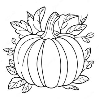 Autumn Pumpkin Coloring Page 19618-18343