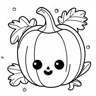 Autumn Pumpkin Coloring Page 19618-18344