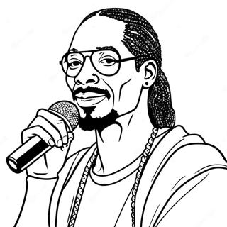 Snoop Dogg With Microphone Coloring Page 19629-18353