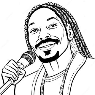 Snoop Dogg With Microphone Coloring Page 19629-18355