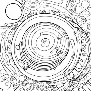 Colorful Planetary Orbit Coloring Page 1962-1613