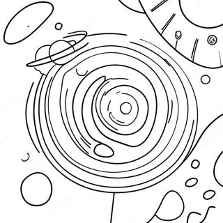 Colorful Planetary Orbit Coloring Page 1962-1616