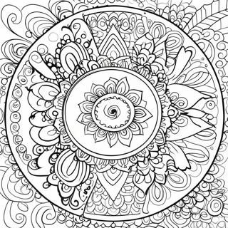 Colorful Chakra Mandala Coloring Page 19639-18361