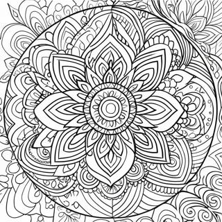 Colorful Chakra Mandala Coloring Page 19639-18363