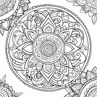 Colorful Chakra Mandala Coloring Page 19639-18364