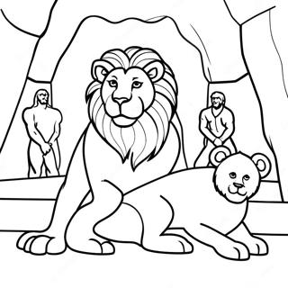 Daniel In The Lions Den Coloring Page 19648-18367