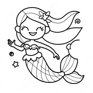 Christmas Mermaid Coloring Pages