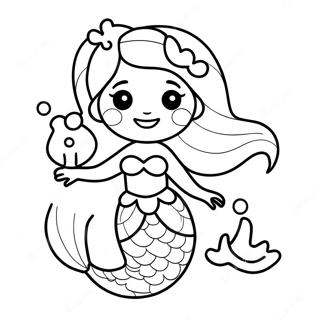 Christmas Mermaid Coloring Page 19658-18374