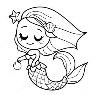 Christmas Mermaid Coloring Page 19658-18375