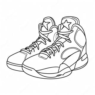 Basketball Shoes Coloring Page 19668-18382