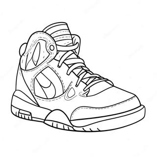 Cool Basketball Sneakers Coloring Page 19669-18385