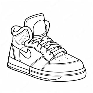 Cool Basketball Sneakers Coloring Page 19669-18386