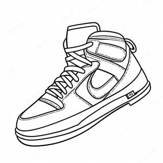 Cool Basketball Sneakers Coloring Page 19669-18388