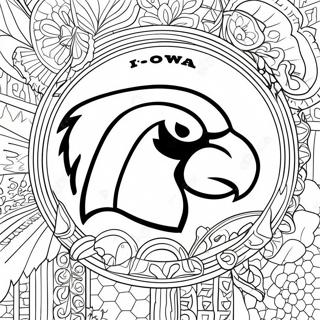 Iowa Hawkeyes Logo Coloring Page 19708-18415