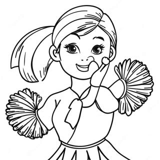 Iowa Hawkeyes Cheerleader Coloring Page 19709-18417