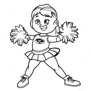 Iowa Hawkeyes Cheerleader Coloring Page 19709-18419