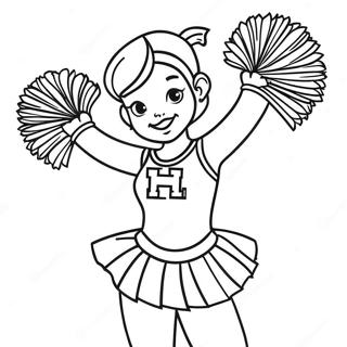 Iowa Hawkeyes Cheerleader Coloring Page 19709-18420