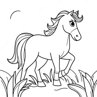 Girl Horse Coloring Page 19718-18422