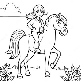 Girl Horse Coloring Page 19718-18424