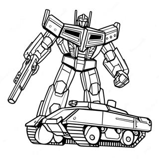 Megatron Transforming Into A Tank Coloring Page 19729-18435