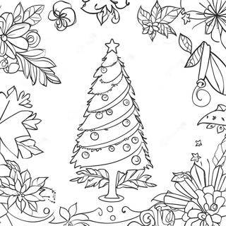 Preppy Christmas Tree Coloring Page 19738-18438