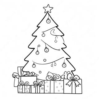 Preppy Christmas Tree Coloring Page 19738-18439