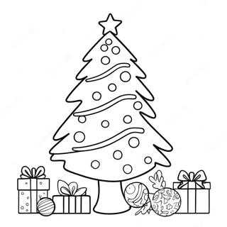 Preppy Christmas Tree Coloring Page 19738-18440