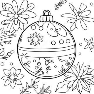 Festive Preppy Christmas Ornament Coloring Page 19739-18441