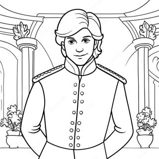 Charming Prince In A Royal Castle Coloring Page 19799-18489