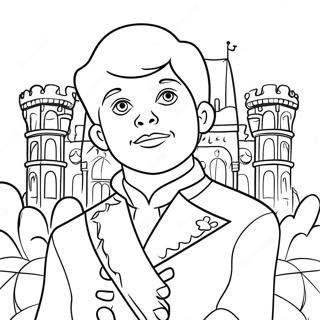 Charming Prince In A Royal Castle Coloring Page 19799-18490