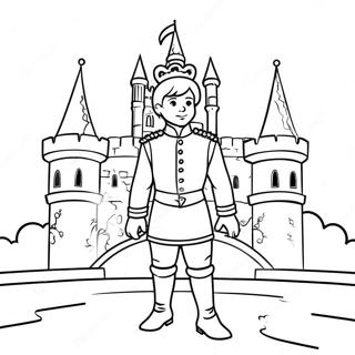 Charming Prince In A Royal Castle Coloring Page 19799-18491