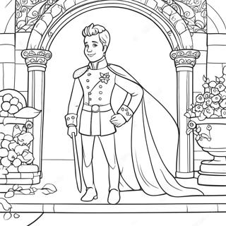 Charming Prince In A Royal Castle Coloring Page 19799-18492