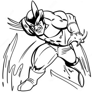 Wolverine Clawing Action Coloring Page 19809-18499