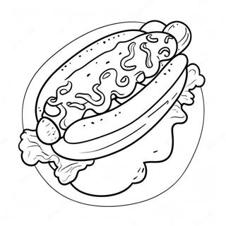 Hot Dog Coloring Page 19818-18502